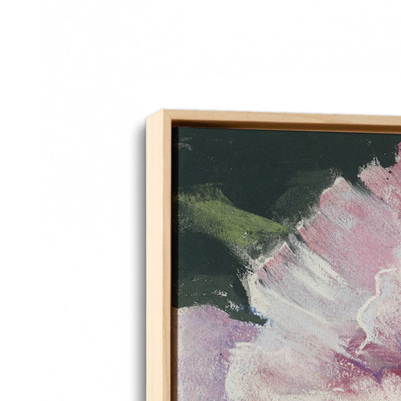 «Peony II» par Carol Rowan, reproduction d'art sur toile, Érable, H 20 po x l 20 po, Cadre flottant