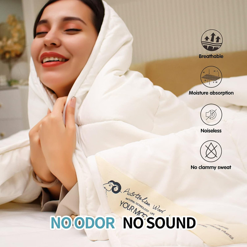 Housse et couette 100% coton, Blanc, Housse de couette pour lit simple