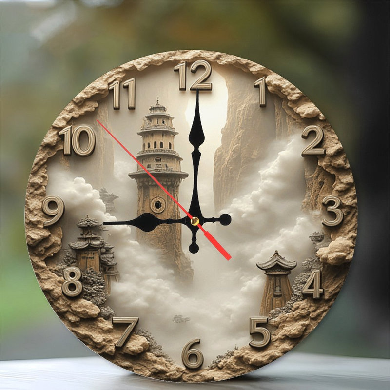 Horloge murale pierre
