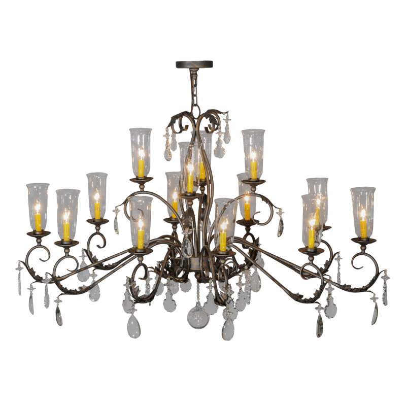 Lustre classique 14 lumières façon bougie/traditionnel Burntwood