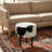 Three Pedestal Stool Black & White-375032812