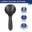 Nero Matte Black Complete Shower Kit with 3 Spray Patterns