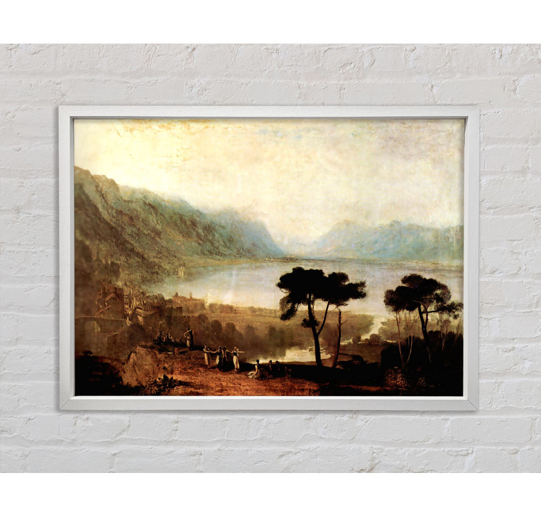 Genfer See in Montreux von J.M.W. Turner - Einzelbildrahmen Kunstdrucke auf Leinwand