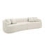 Courbe en laine d'agneau beige, conception compressée et moderne, sans assemblage, confort modulaire pour le salon beige, style, sièges confortables-514735737