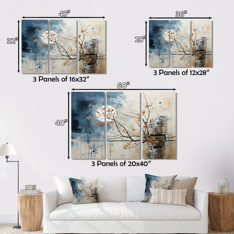 Art japonais, sérénité zen, minimalisme II - Art mural japonais, H 12 po x l 20 po x P 1 po, Encadrement argenté