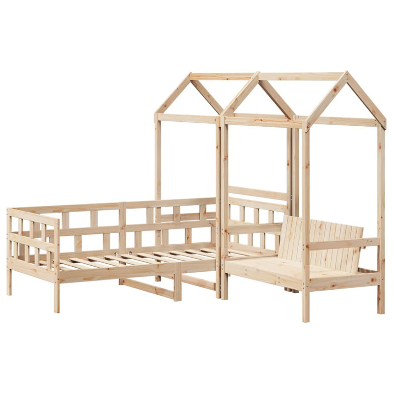 Solid Wood Bed, Natural