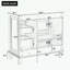 Meuble-lavabo de salle de bain avec lavabo, tiroirs rabattables et tablette réglable-982536236