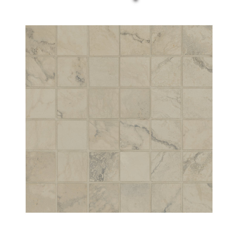 Royce 12 in. x 12 in. Matte Ceramic Mosaic Floor and Wall Tile, Dune
