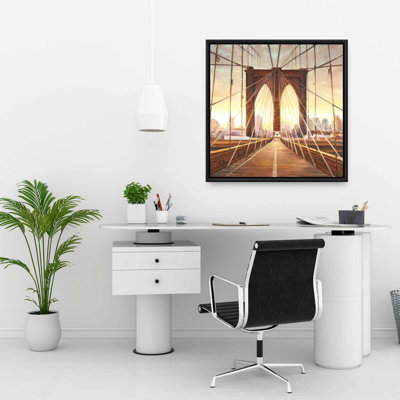 " Sunset On The Brooklyn Bridge "