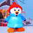 Christmas Inflatables 6 FT Tall Christmas Penguin Inflatables Wearing Clothes with Built-in LED Light