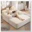 Chaise longue en velours côtelé avec 3 coussins-1762911606