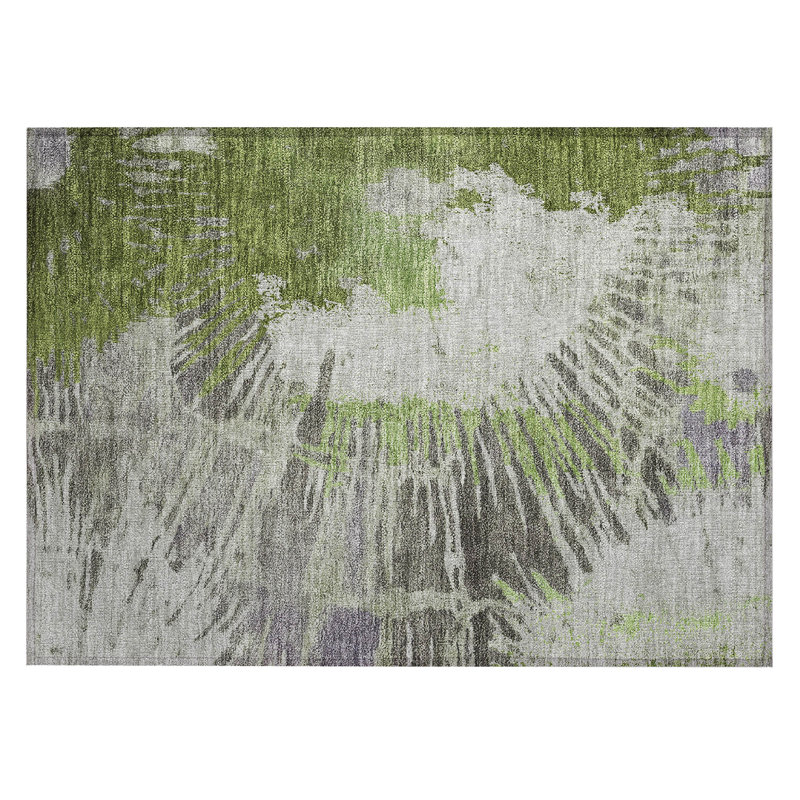 Kaylani Washable Abstract Indoor / Outdoor Rug, Rectangle 1'8" x 2'6"