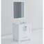 Meuble-lavabo blanc l 30 po x P 22 po, plateau en marbre de culture et miroir 28 po