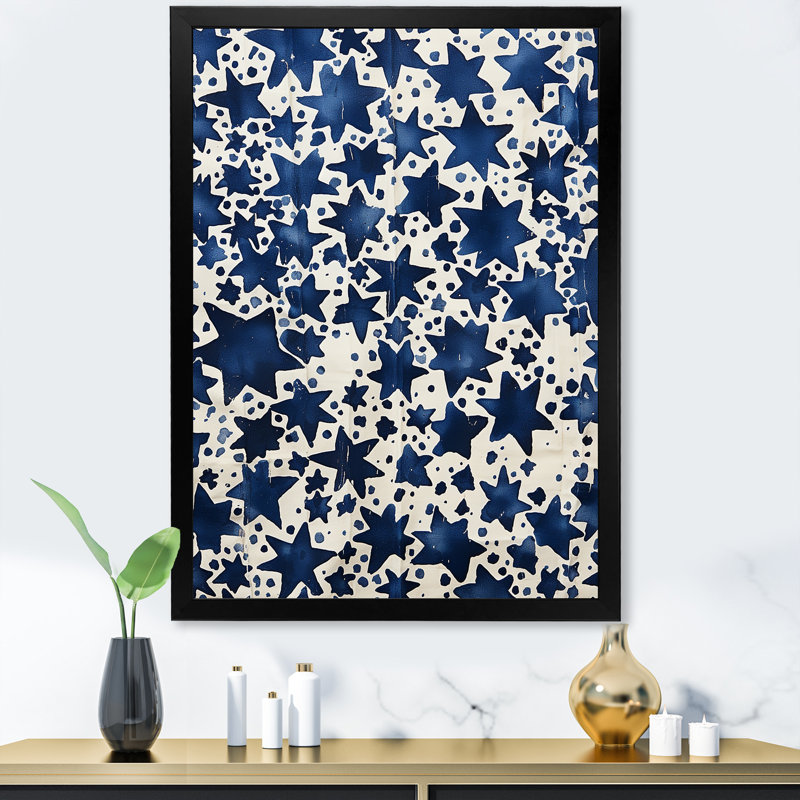 Ciel étoilé, Cadre simple noir, H 32 po x l 16 po x P 1 po