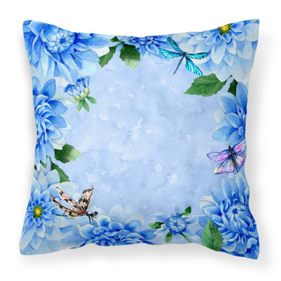 Coussin décoratif intérieur/extérieur dahlias