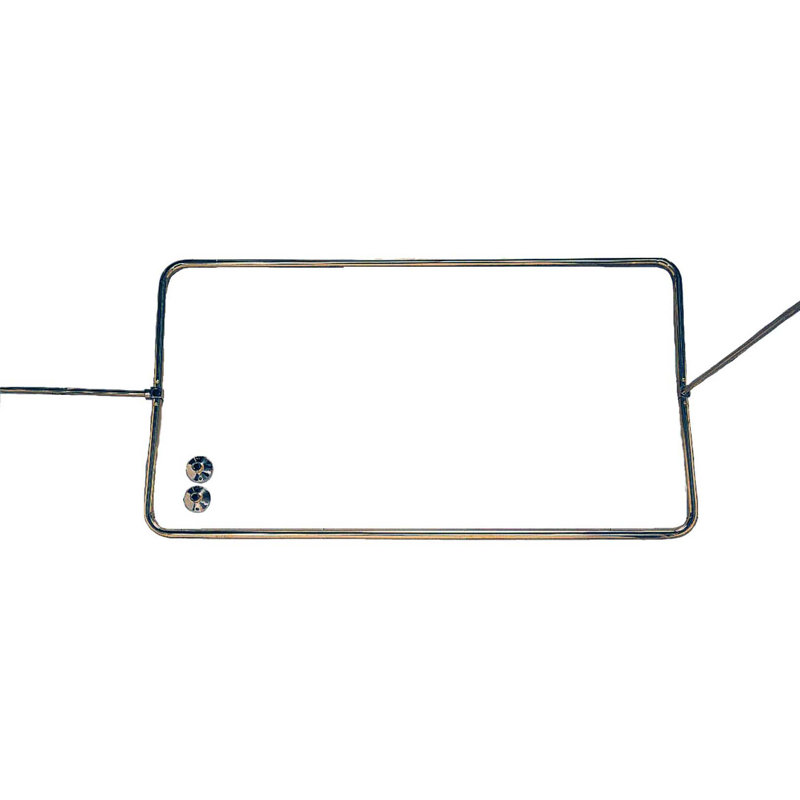 Tringle rectangulaire à rideau de douche extensible, Chrome, l 57 po x P 31 po