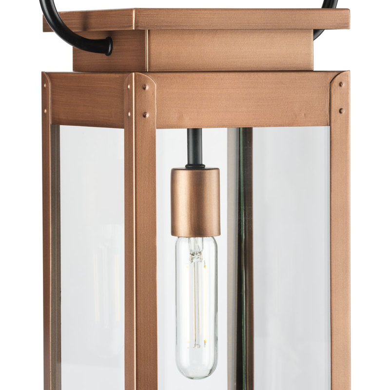 Lanterne suspendue d'extérieur en cuivre antique Ginseng 1 lumière H 27,37 po