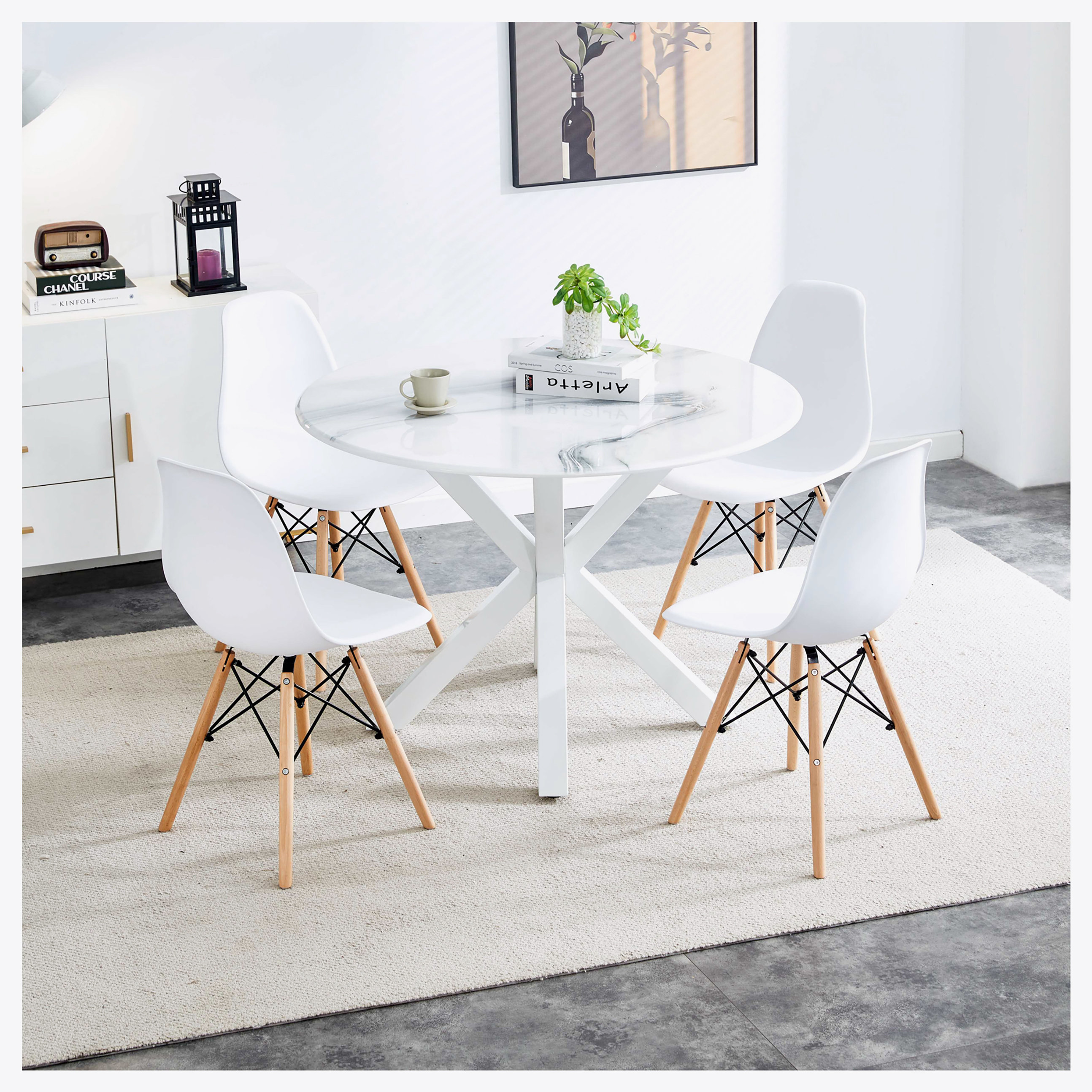 George Oliver Dining Table cross leg Mid-century Dining Table With ...