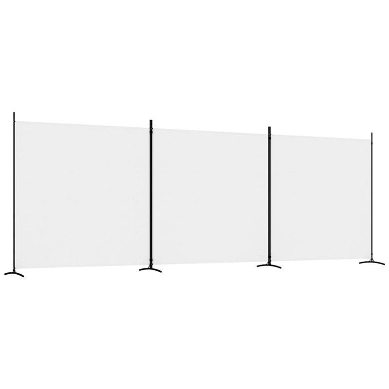 Kyen 457.2cm H Folding Room Divider, 3, 180cm H x 525cm W, White