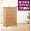 Lanie Solid Wood 70cm W 6 - Drawer Chest of Drawers