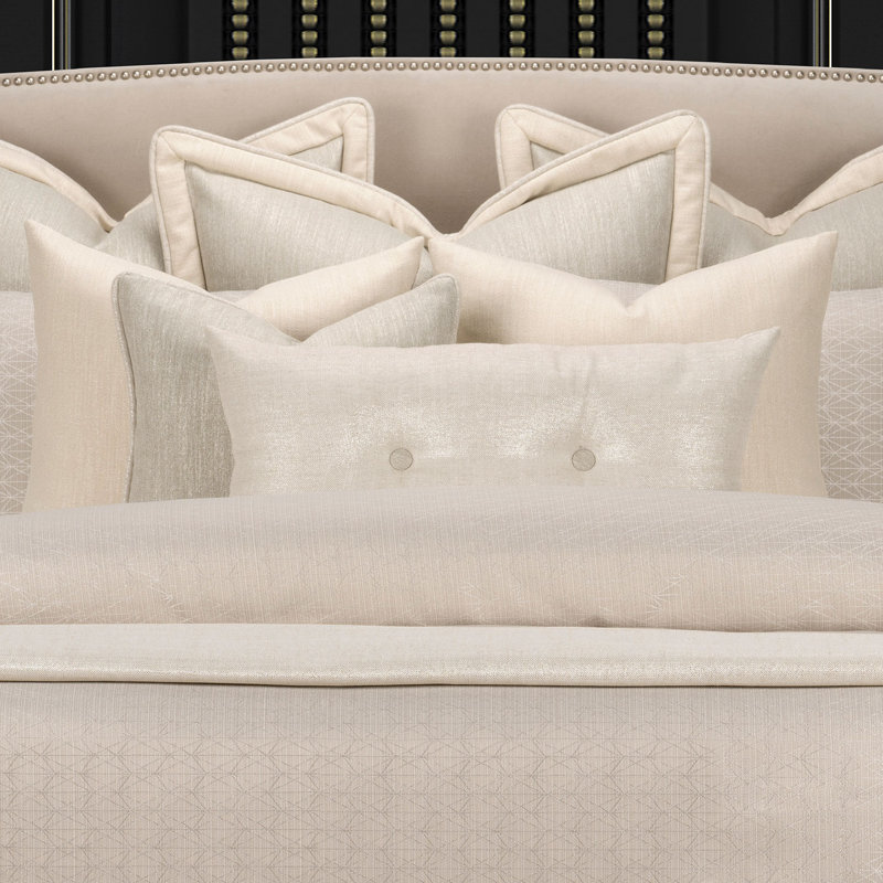 Star Attraction Cotton Blend Duvet Cover & Insert Set, Opal, Queen Duvet Cover + 4 Shams + 4 Throw Pillows