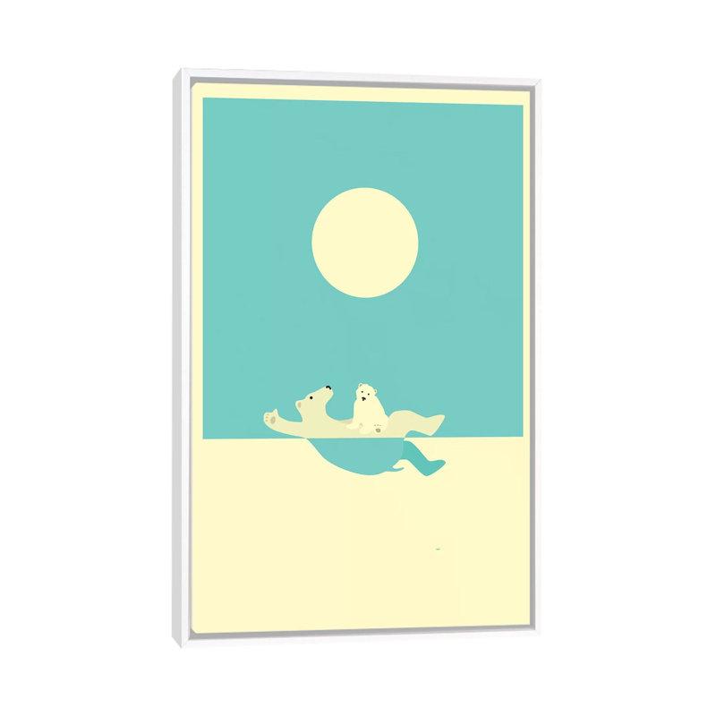 Art encadré, cours de natation II, H 60 po x l 40po x P 1,5 po, Toile blanche encadrée