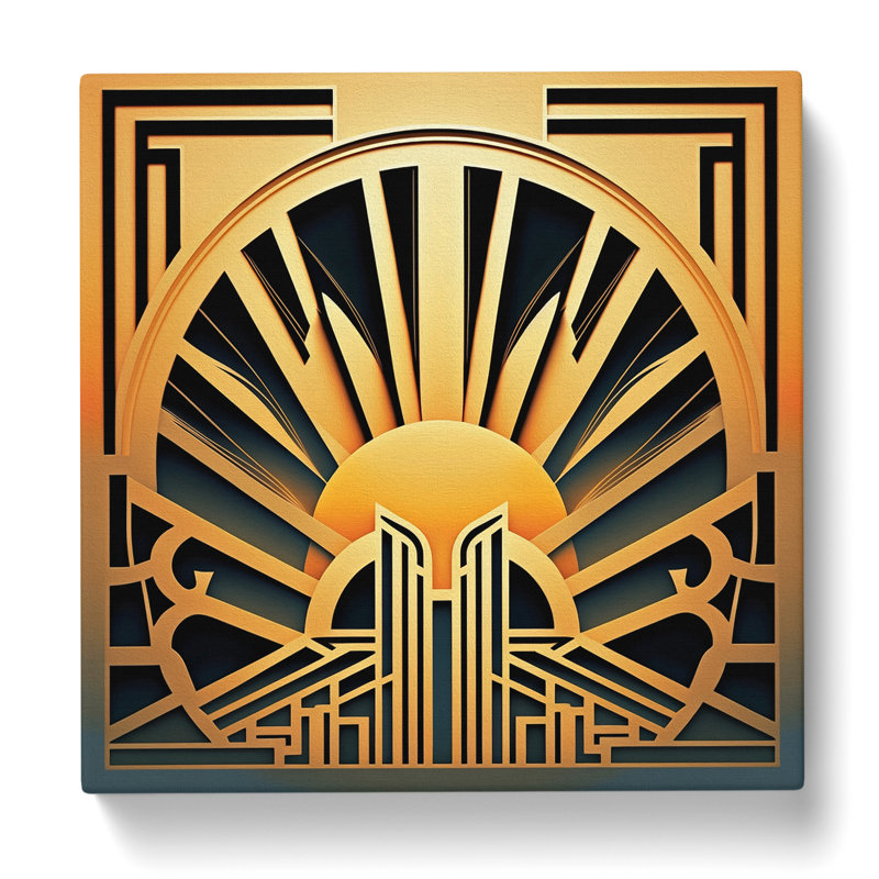 Sunset Ornamental No.1 - No Frame Print, 50cm H x 50cm W x 3cm D