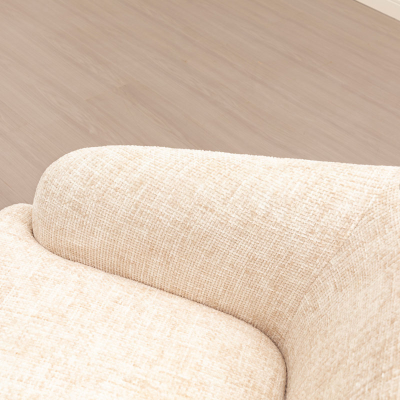 Andretta Linen Swivel Barrel Chair(Set of 2), Beige Linen