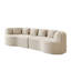 Canapé modulaire incurvé surdimensionné, 106,3 pouces, canapé moderne sans os avec 6 coussins en velours côtelé luxueux avec siège profond-648546922