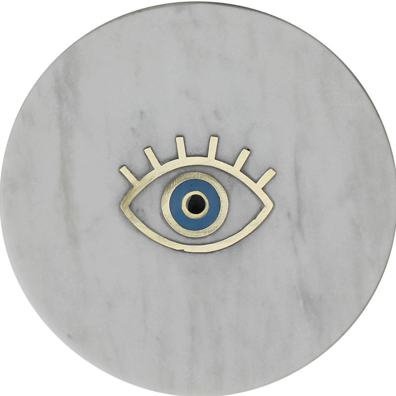 Plateau de service en marbre Eye Inlay