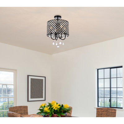 Dusin Crystal Semi Flush Mount