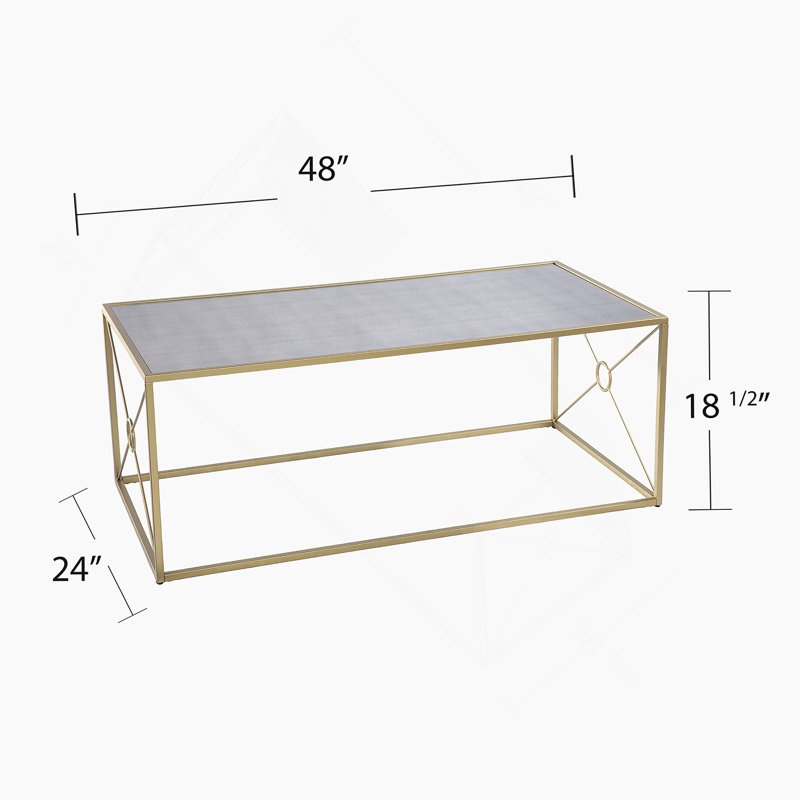 Mirror-Top Cocktail Table