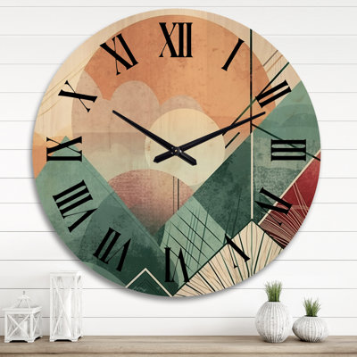 Horloge murale en bois massif Tezer