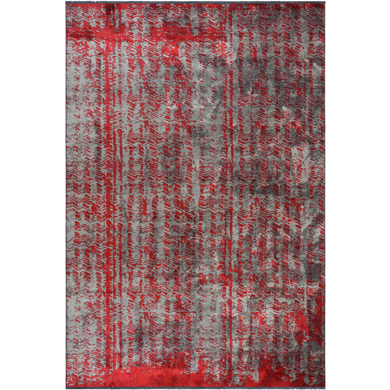 Tapis gris foncé / beige Rapture, Rectangle 7 pi 10 po x 11 pi 2 po