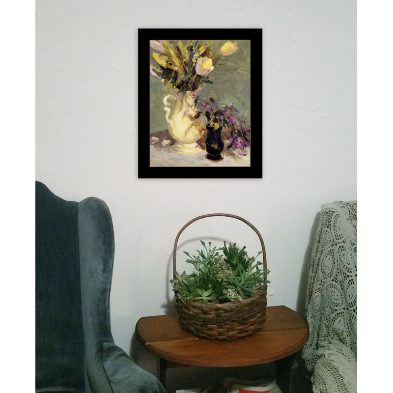 Tulipes et lavande, art mural, impression de décoration moderne pour le salon, la chambre à coucher et la décoration murale de ferme par JG Studios