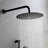Bathroom Shower In Matte Black With Air Mixing And Valve Trim Extras-125519055