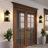 2-Light 17.5"h Black Outdoor Wall Light,Wall Lantern Sconce With Clear Glass-794327968