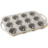 Nordic Ware fluted cake panlette Pan 75th Anniversary Braided fluted cake pan Bites, Gold