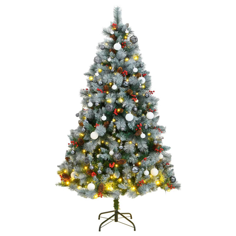 Arbre de Noël artificiel éclairé 5,9 pi - support inclus