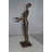 Abstract Of Nude Girl Standing Bronze Statue -  Size: 6"L X 6"W X 24"H.