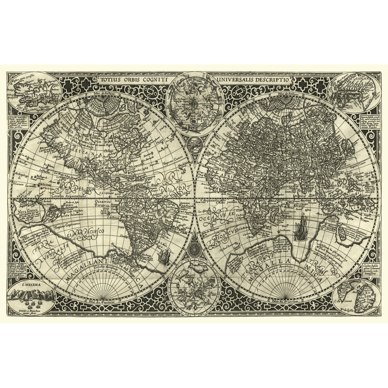 Totius Orbis Cogniti Leiden 1605 by Paulus Merula - Wrapped Canvas Print, 20cm H x 30cm W x 3.8cm D