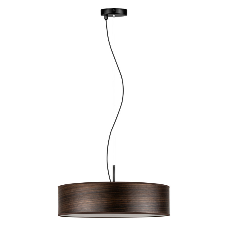 Ocho Slim 3 - Light Black/White Drum Pendant, Eucalyptus