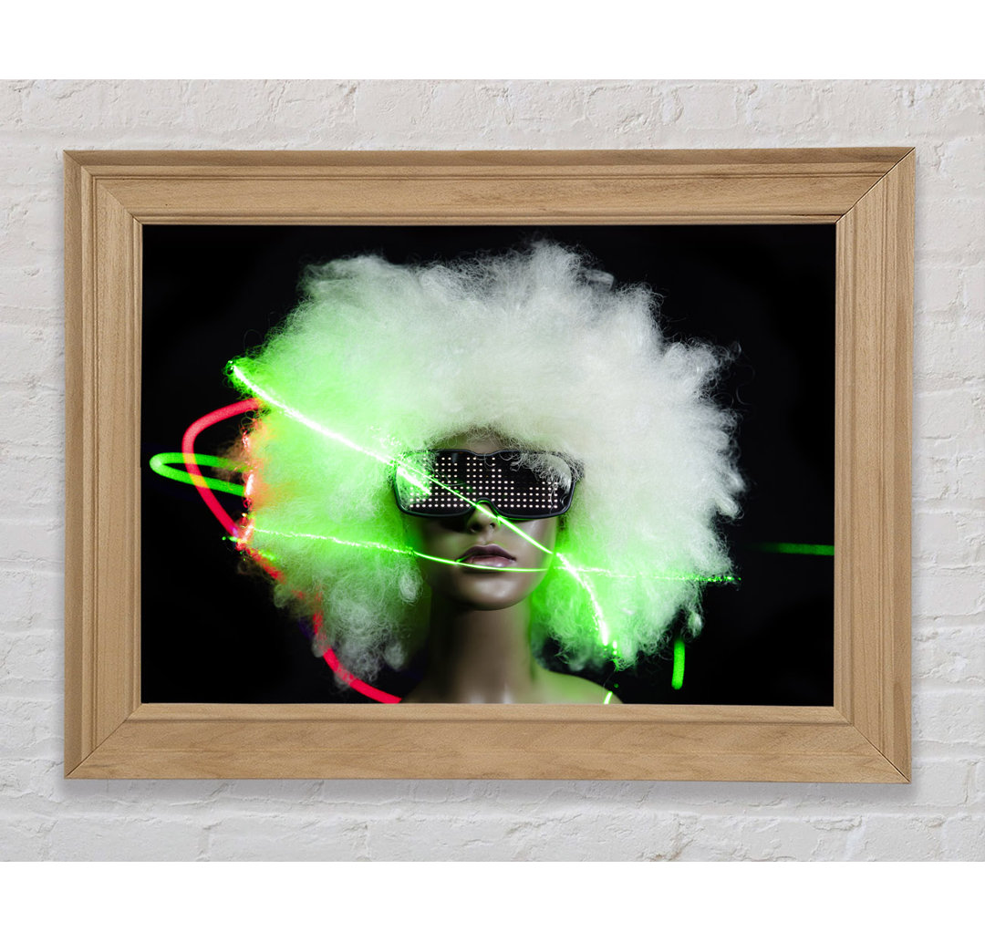 Neon Light Afro - Einzelner Bilderrahmen Kunstdrucke