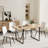 Rectangular Wood Top Double Pedestal Dining Set-1810068078-1810495709