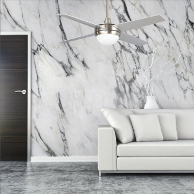 48'' Amrah 4 Blades LED Smart Standard Ceiling Fan with Wall Control and Light Kit Included