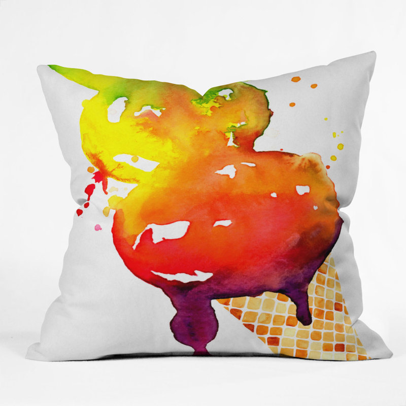 Coussin décoratif intérieur/extérieur crème cmykaren ice