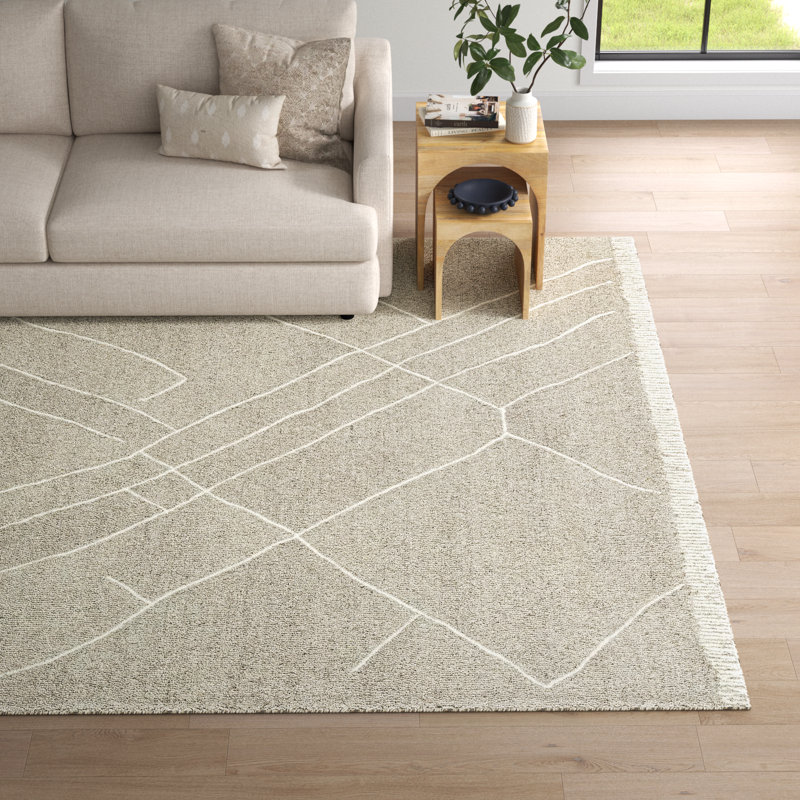 Rectangle Peregrina Wool Area Rug, Rectangle 6' x 9'