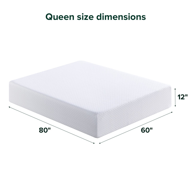Sleep by Wayfair™ 6"/8"/10"/12"/14" Firm Cooling Gel Memory Foam Mattress, Queen, 12"