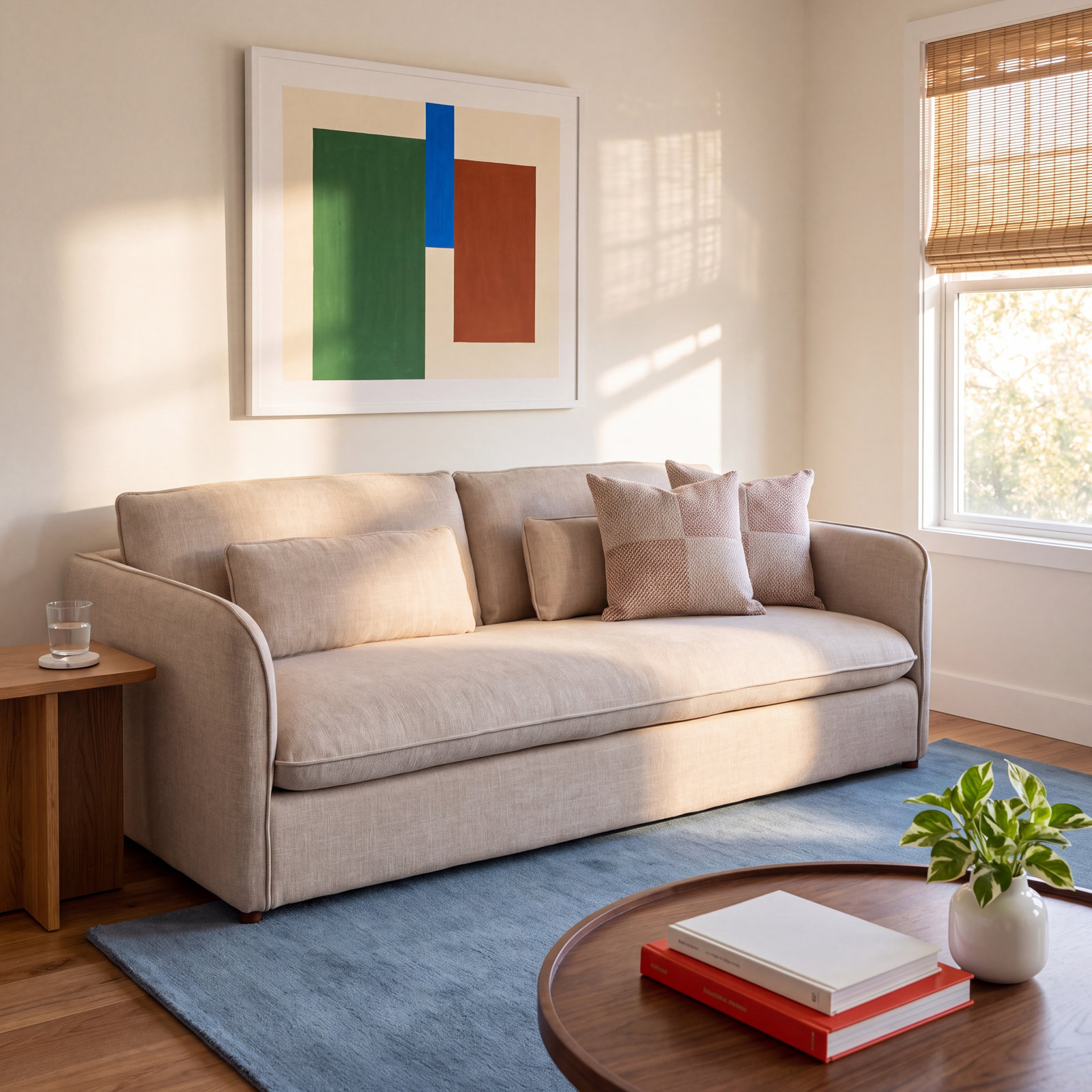 Faye 84" Sofa, Beige