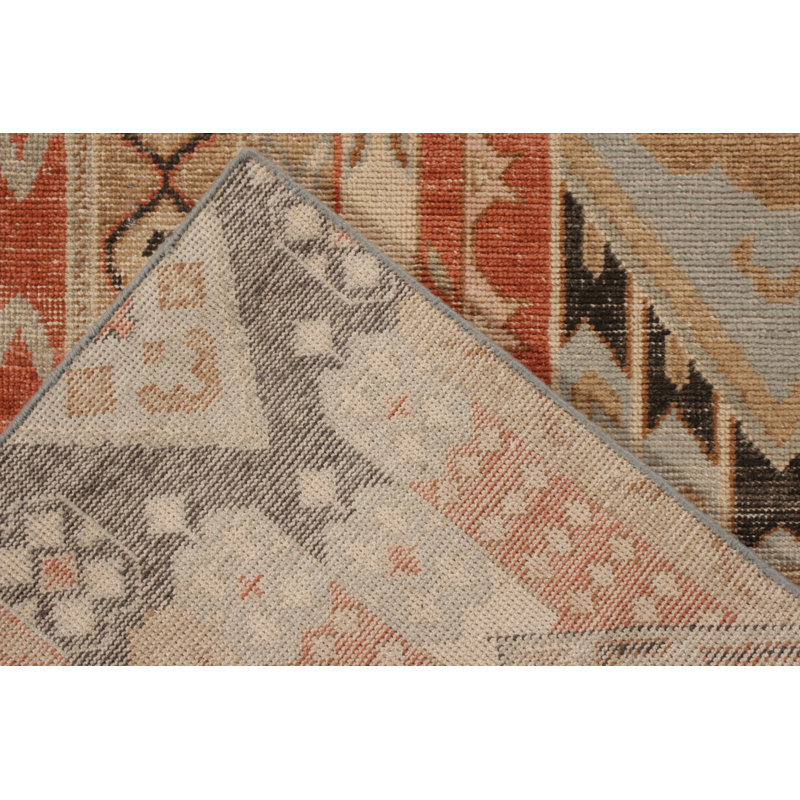 Distressed Homage Hand Knotted Wool Geometric Area Rug, Rectangle 15' x 24'